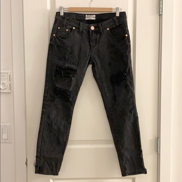 One Teaspoon Freebird Black Skinny Jeans - Picture 3 of 14